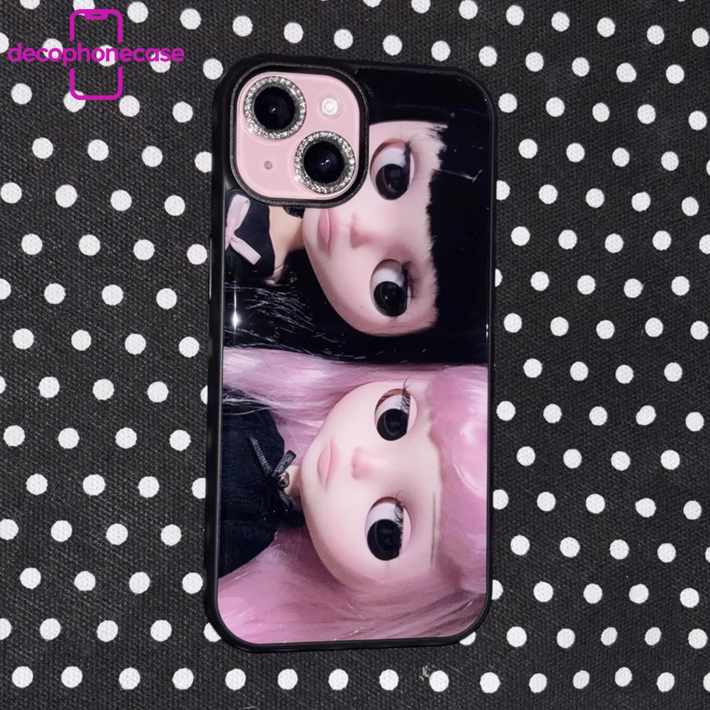 Back Cover Adhesive - Japanese Korean Dark Girl Art Phone
