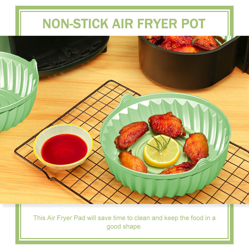 Round Reusable Silicone Air Fr - Heat Mat Silicone บทวิจารณ์และราคา