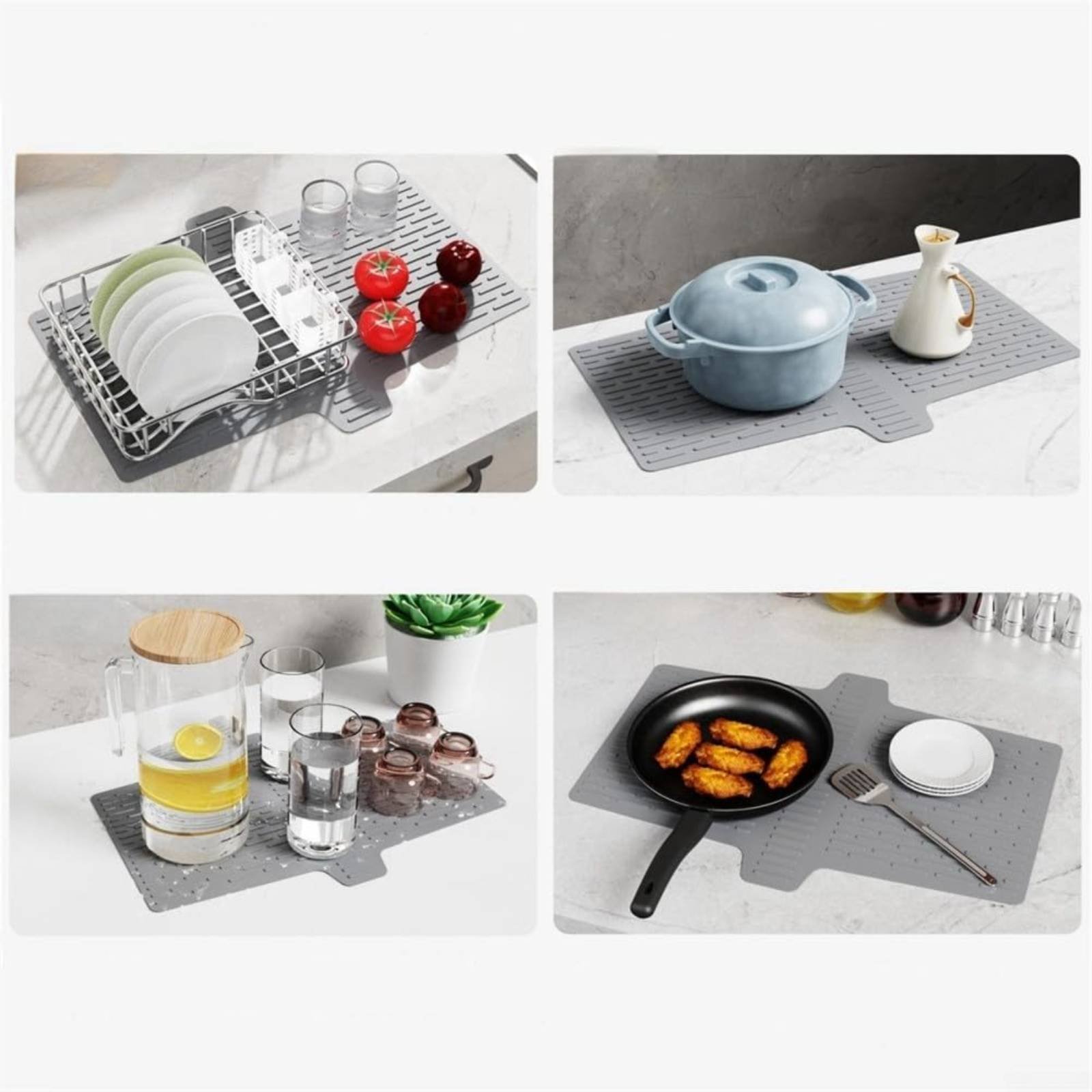 Silicone Sink Divider Mat Non- - Heat Mat Silicone บทวิจารณ์และราคา