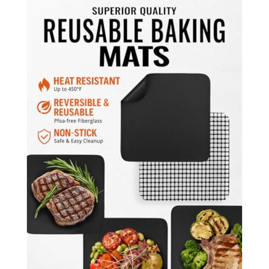 Air Fryer Liners Set of 3 with - Heat Mat Silicone บทวิจารณ์และราคา