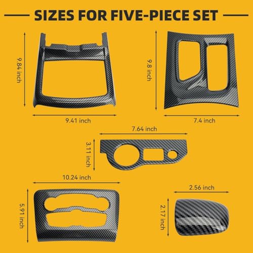 5-Piece Black Carbon Fiber Int - Back Cover Adhesive บทวิจารณ์และราคา