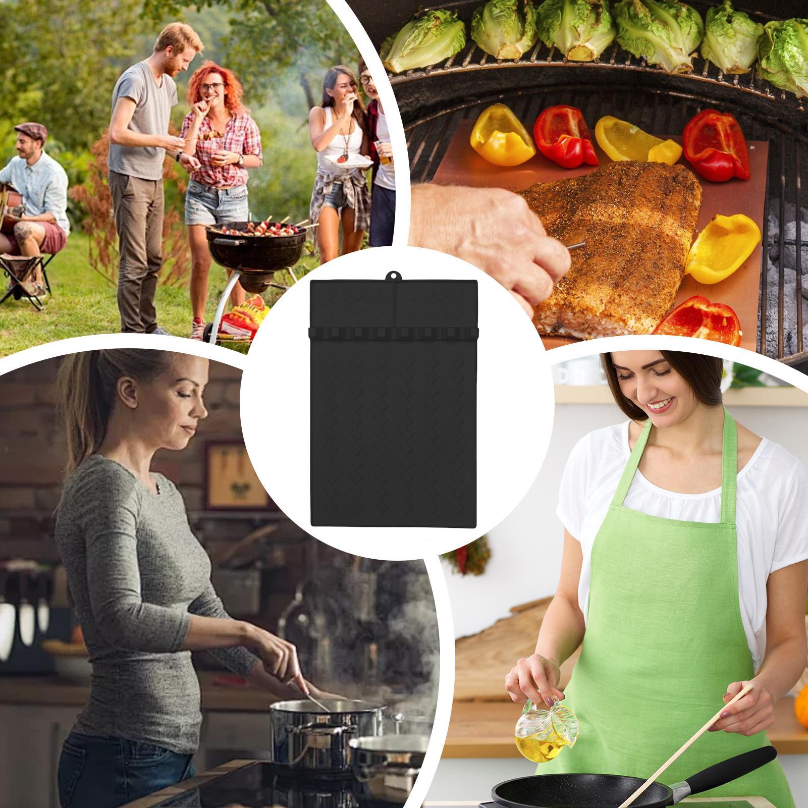 Silicone BBQ Grill Mats Side S - Heat Mat Silicone บทวิจารณ์และราคา