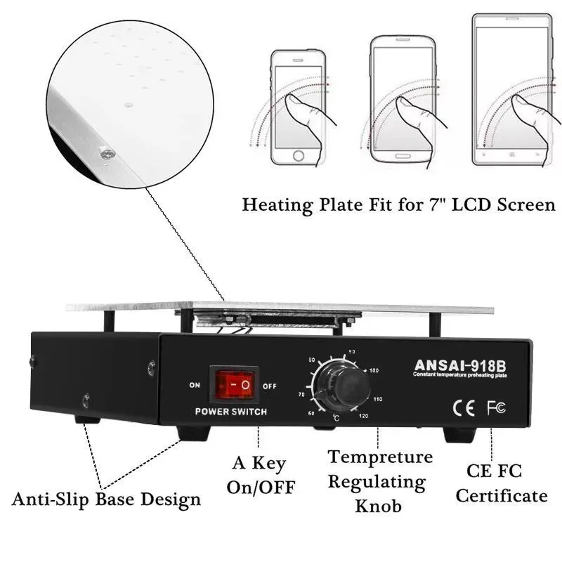 450W Durable 7 inch Phone LCD  - Screen Separator Machine บทวิจารณ์และราคา