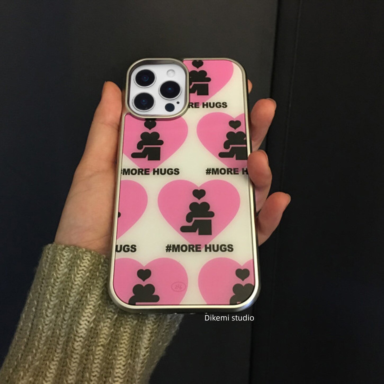 Korean Ins Pink Heart 