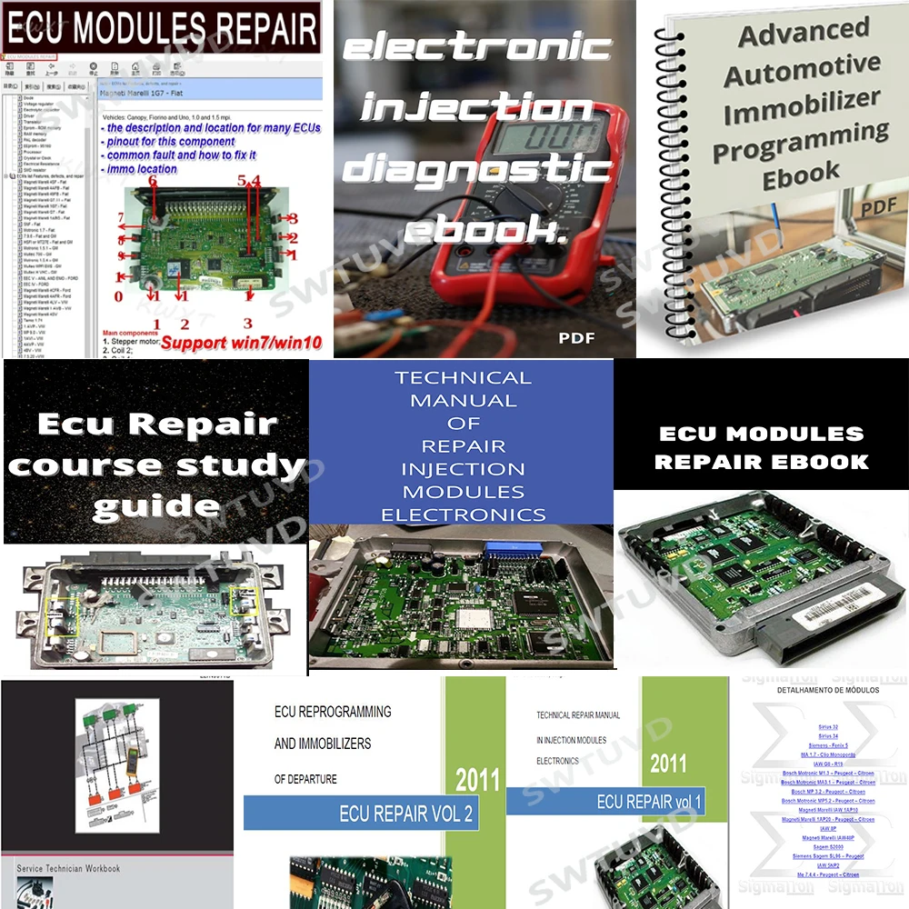 10 PCS ECU REPAIR E-Book Cours - Electronics Repair Guide บทวิจารณ์และราคา