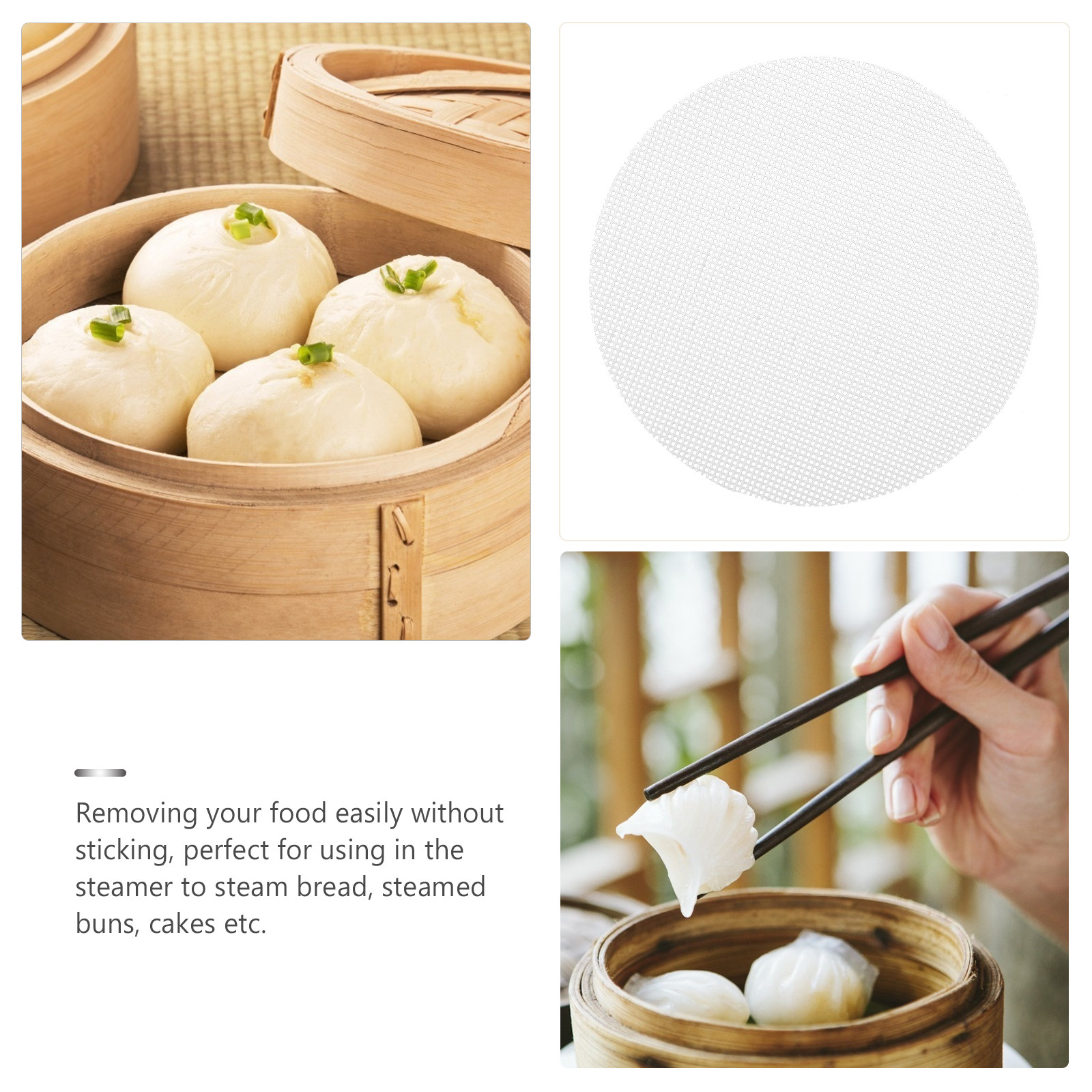 5Pcs Round Silicone Steamer Pa - Heat Mat Silicone บทวิจารณ์และราคา