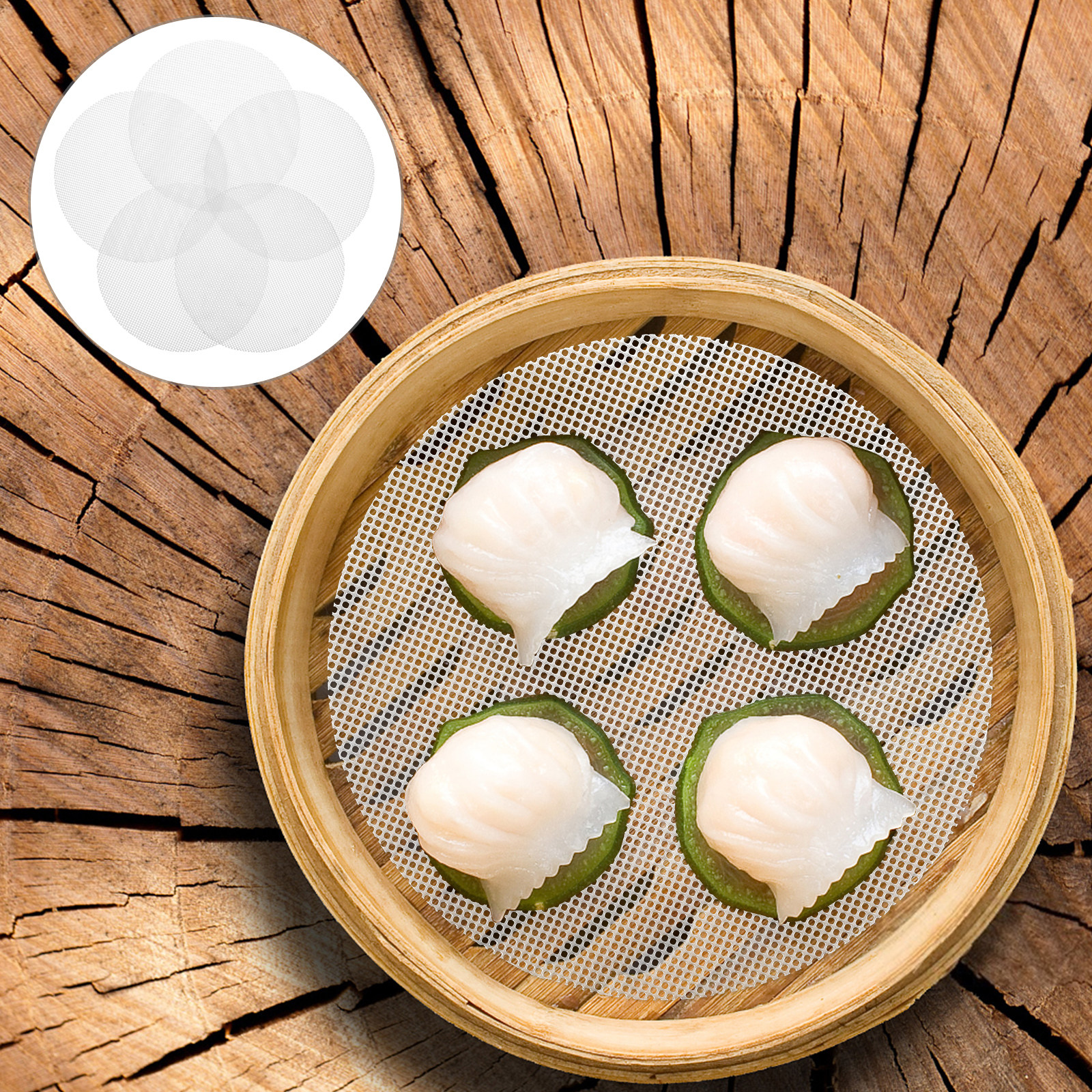 5Pcs Round Silicone Steamer Pa - Heat Mat Silicone บทวิจารณ์และราคา